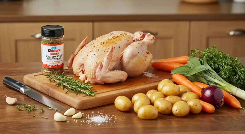 preparing Kinder’s Roasted Chicken