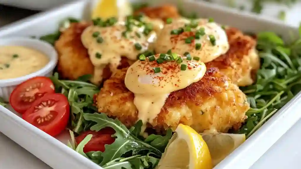 feat Crab Cake Eggs Benedict