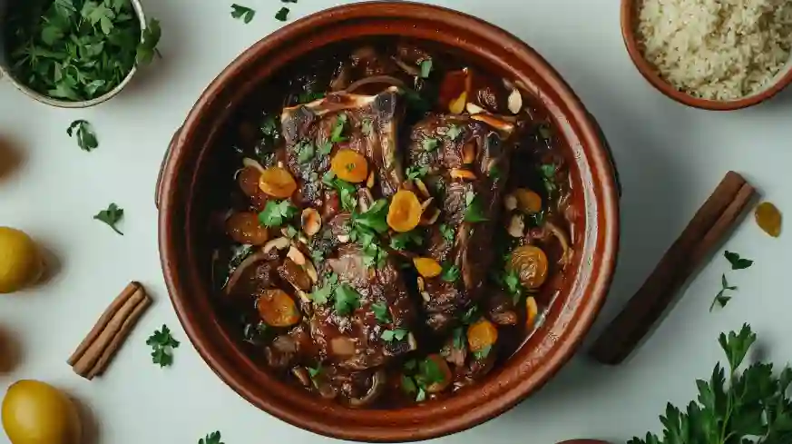 feat Lamb Chops in a Tajine