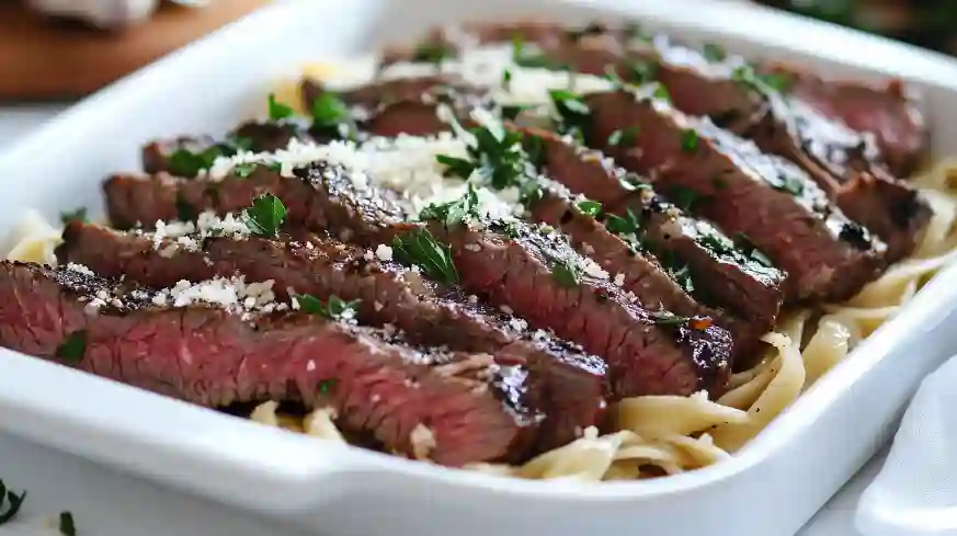 feat Steak Fettuccine