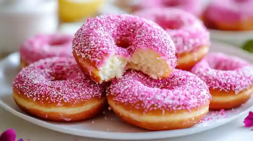 feat Pink Sprinkle Donut