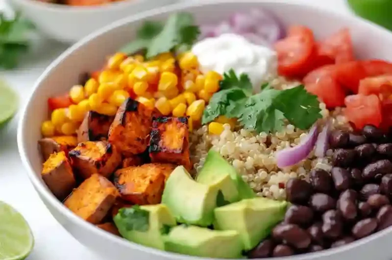High-Protein Sweet Potato Taco Bowl for Muscle Building